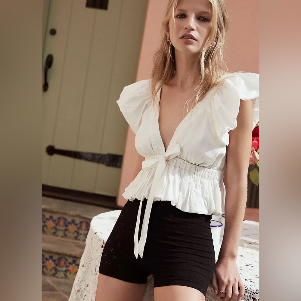 NWOT Free People Eyelet Seamless Shortie